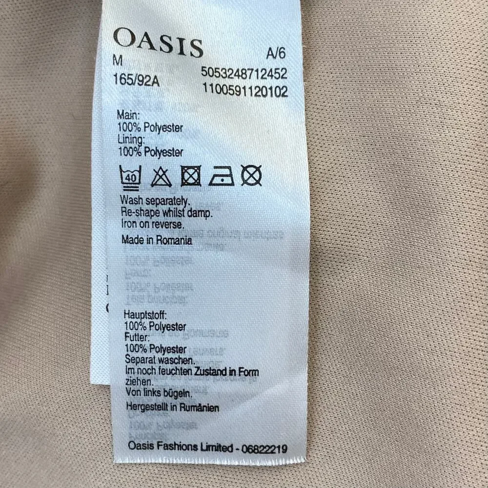 Oasis Black Lace Nude Overlay Pleated Midi Skirt Medium - Picture 6 of 7